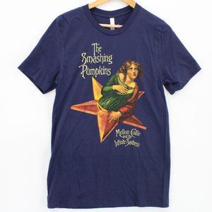 The Smashing Pumpkins Shirt Mens Navy Mellon Collie Navy Cotton Size Medium M